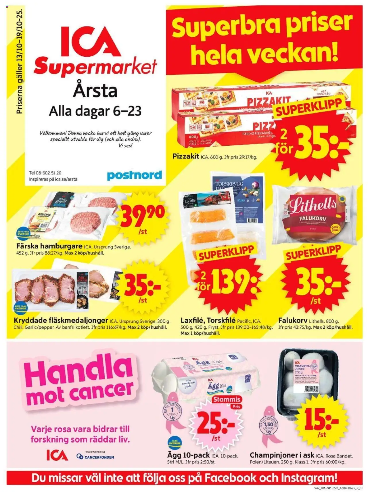Årsta är giltig 13/10 2025 > Veckans Erbjudanden gäller från 13/10/2025 till 19/10/2025 sidnummer 1