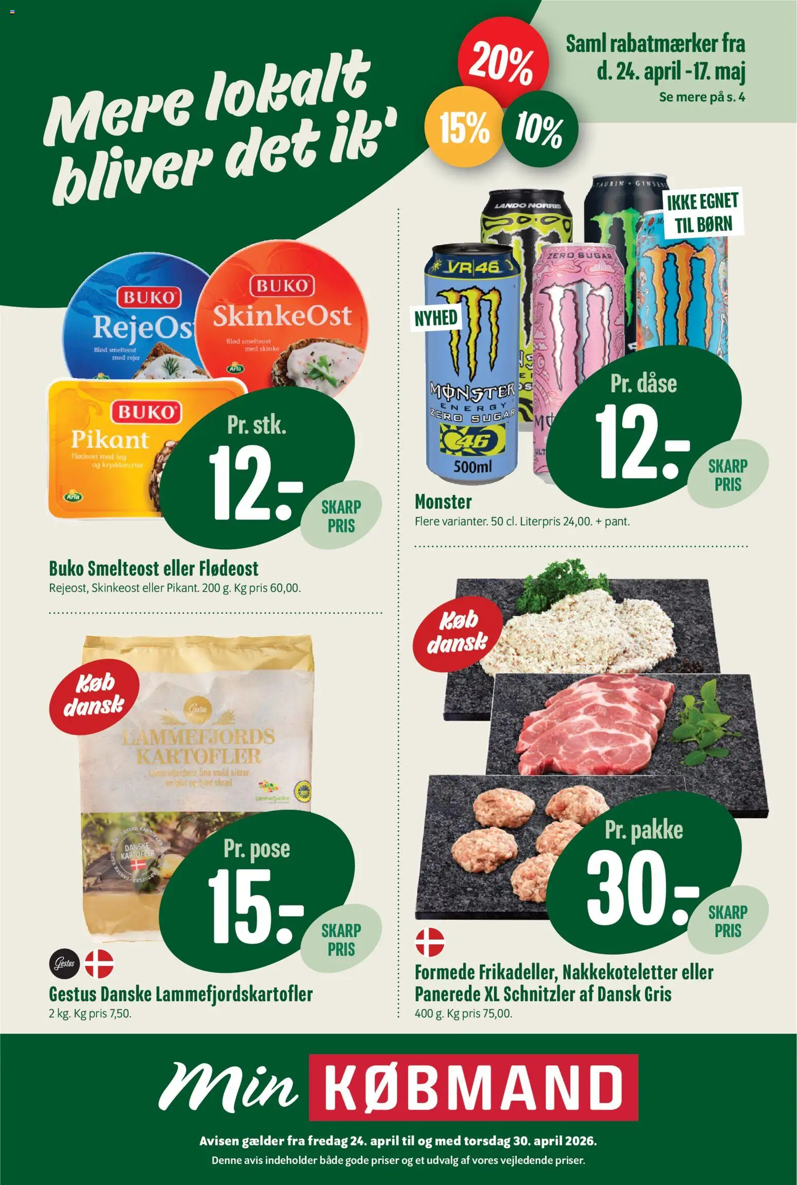 Eksempel på tilbudsavis Min Købmand - Tilbudsavis uge 18 fra butik Min Købmand gyldig fra 24/04/2026