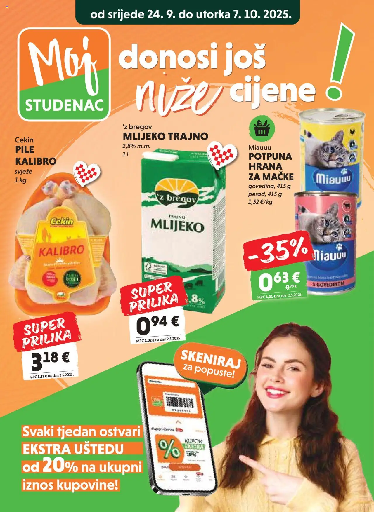 Studenac aktualni Moj Studenac vrijedi od 24.09.2025 - tjedna akcija broj stranice 1