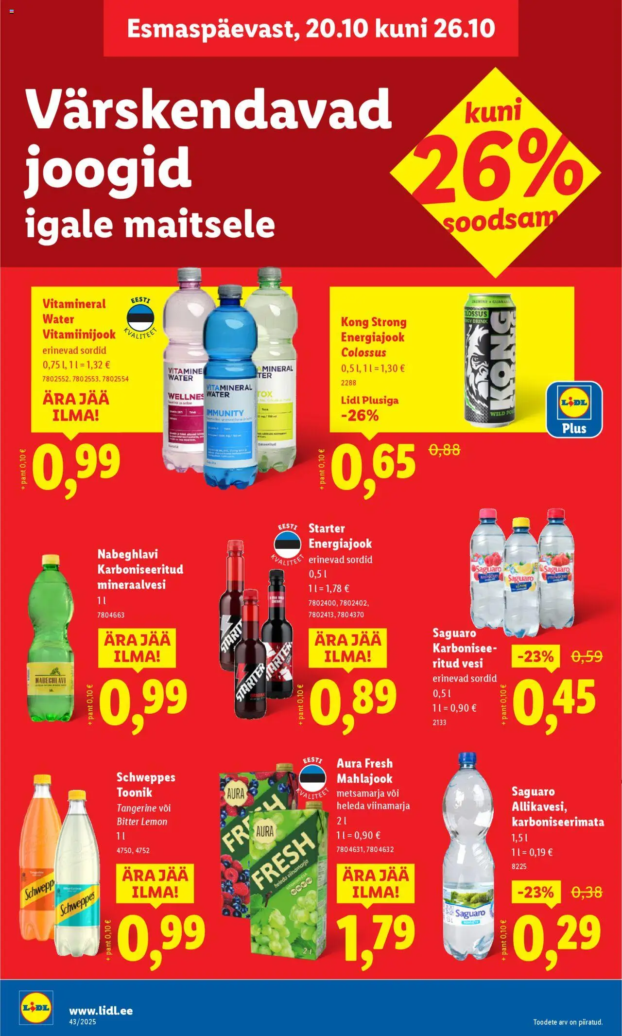 Lidl kliendilehe eelvaade alates 2025.10.20