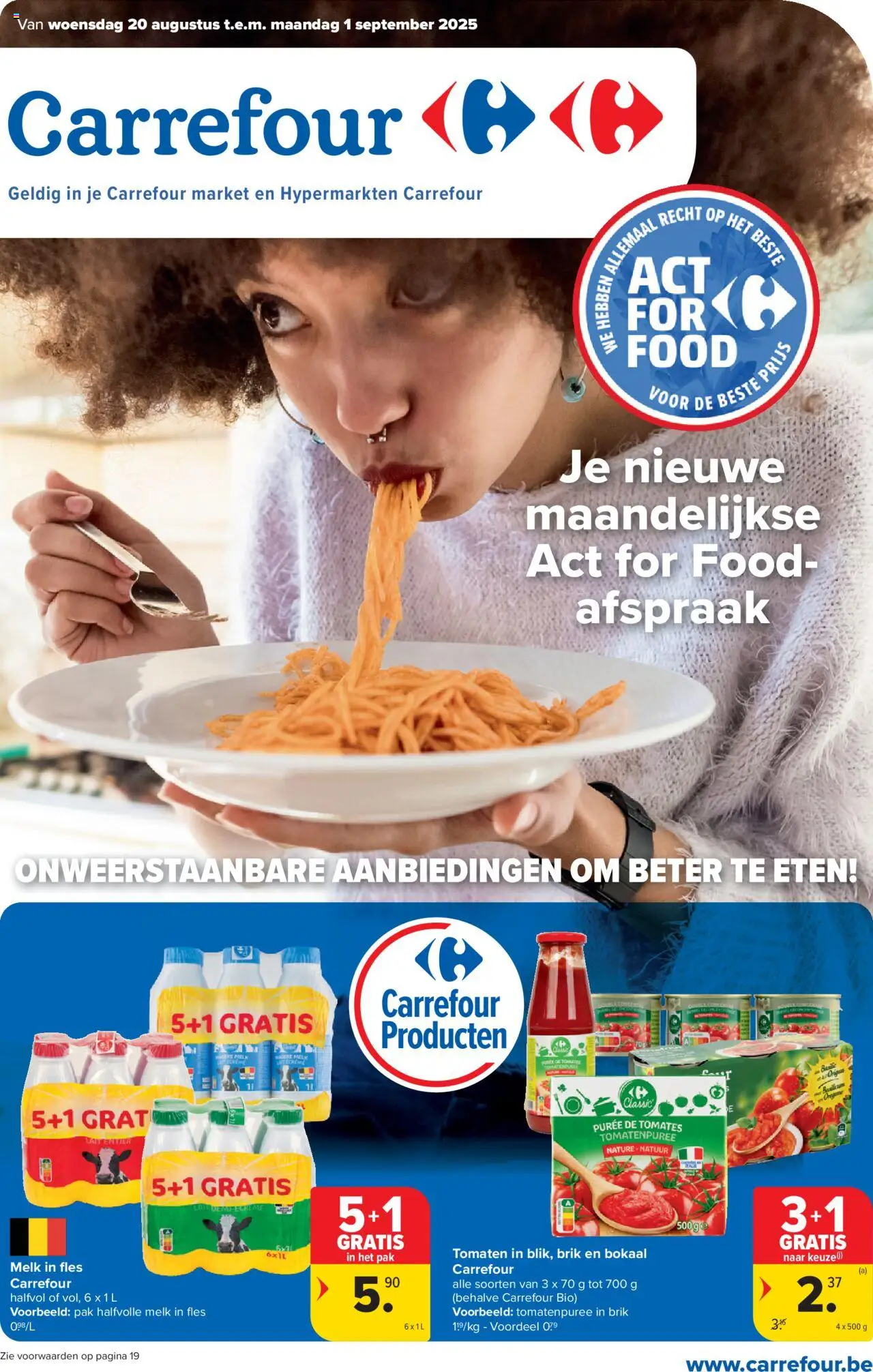 Carrefour shop Act For Food Special geldig vanaf 20/08/2025 - Paginanummer 1
