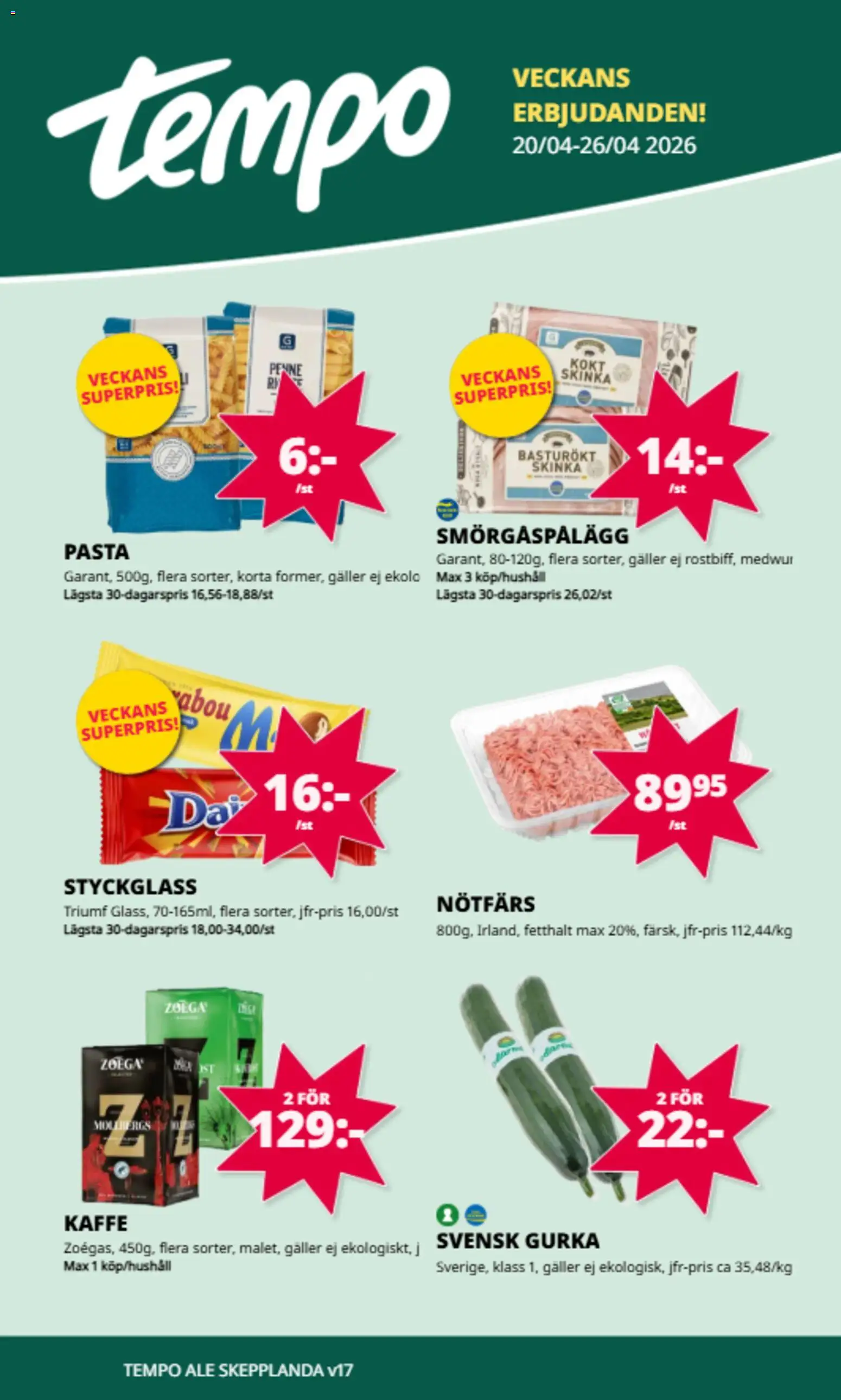 Förhandsgranska reklamblad Tempo erbjudanden från butik Tempo gäller från 20/04/2026