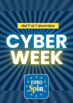 Anteprima dell'opuscolo Volantino Cyber Week dal negozio Eurospin valido da 01/12/2025