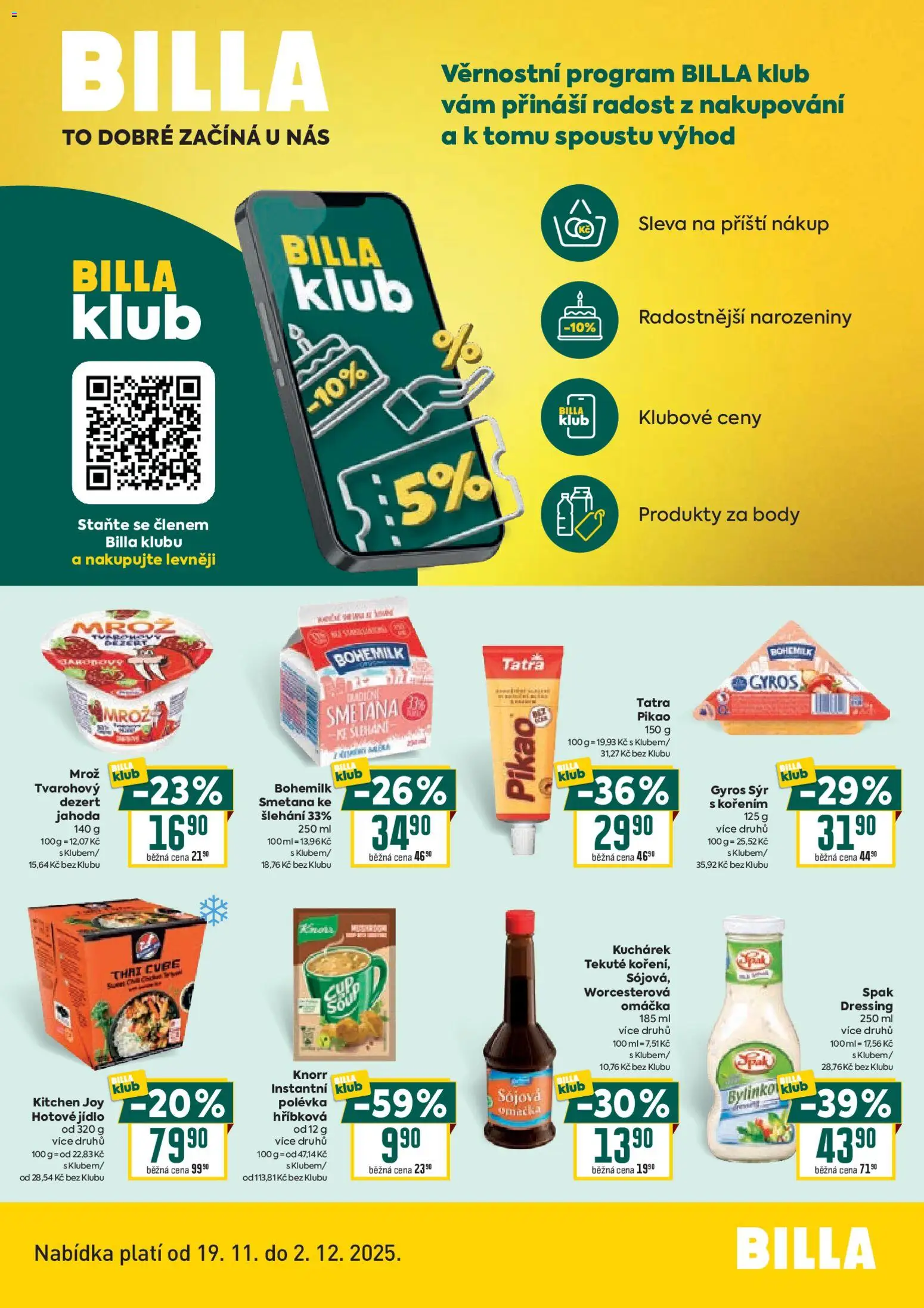 Náhled nabídky: Billa Leták - Billa bonus club platný od 19.11.2025