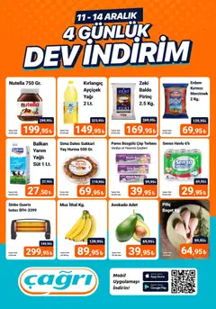 Çağrı Market 4 Günlük Dev İndirim 11.12.2025 - Broşürünün önizlemesi