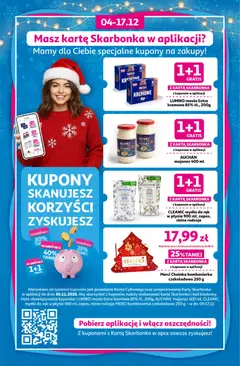 Pogląd gazetki "Kupony w aplikacji Skarbonka" ze sklepu Auchan ważnej od 04.12.2025