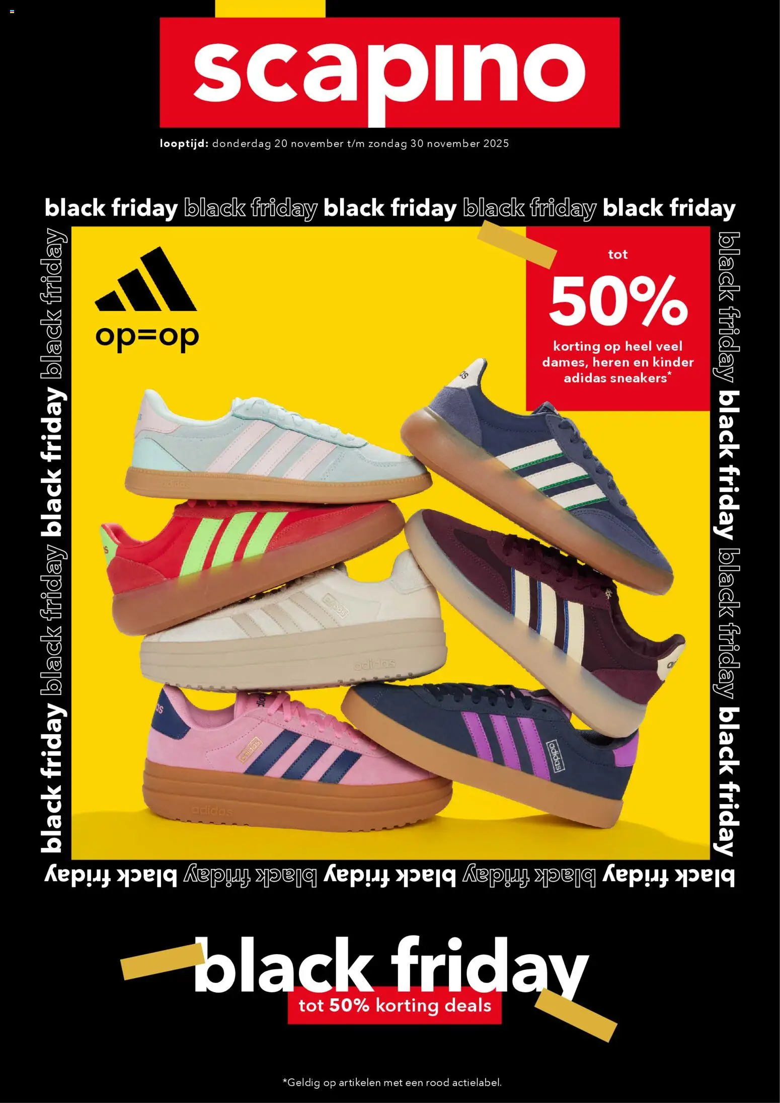 Voorbeeld van Black friday van winkel Scapino geldig vanaf 20-11-2025