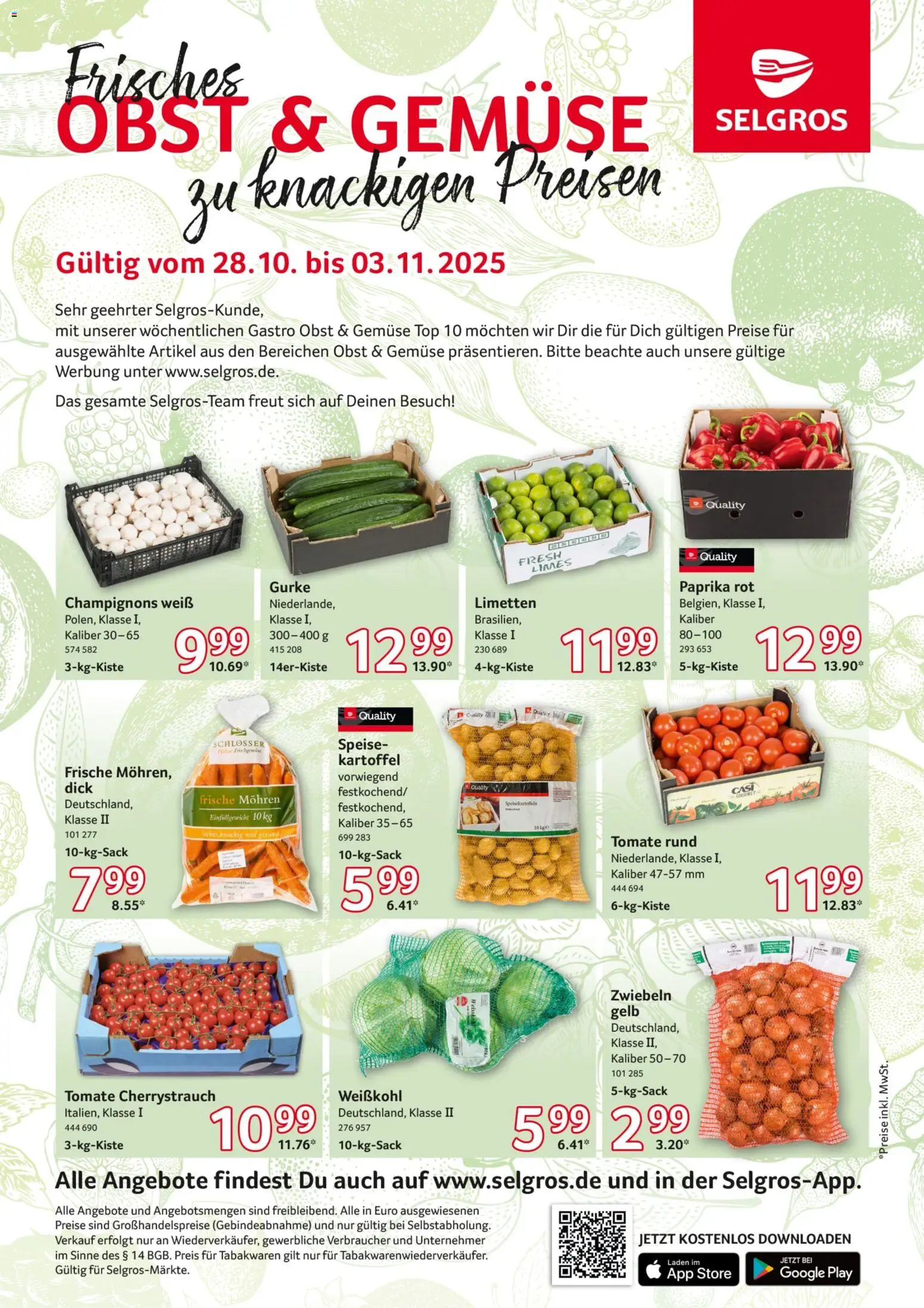 Vorschau von dem Prospekt des Geschäftes Selgros, gültig ab dem 28.10.2025