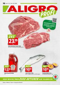 Vorschau des Merkblatts Aligro aktionen Chavannes, Matran, Genf, Sitten vom Shop Aligro gültig von 13.04.2026 bis 18.04.2026