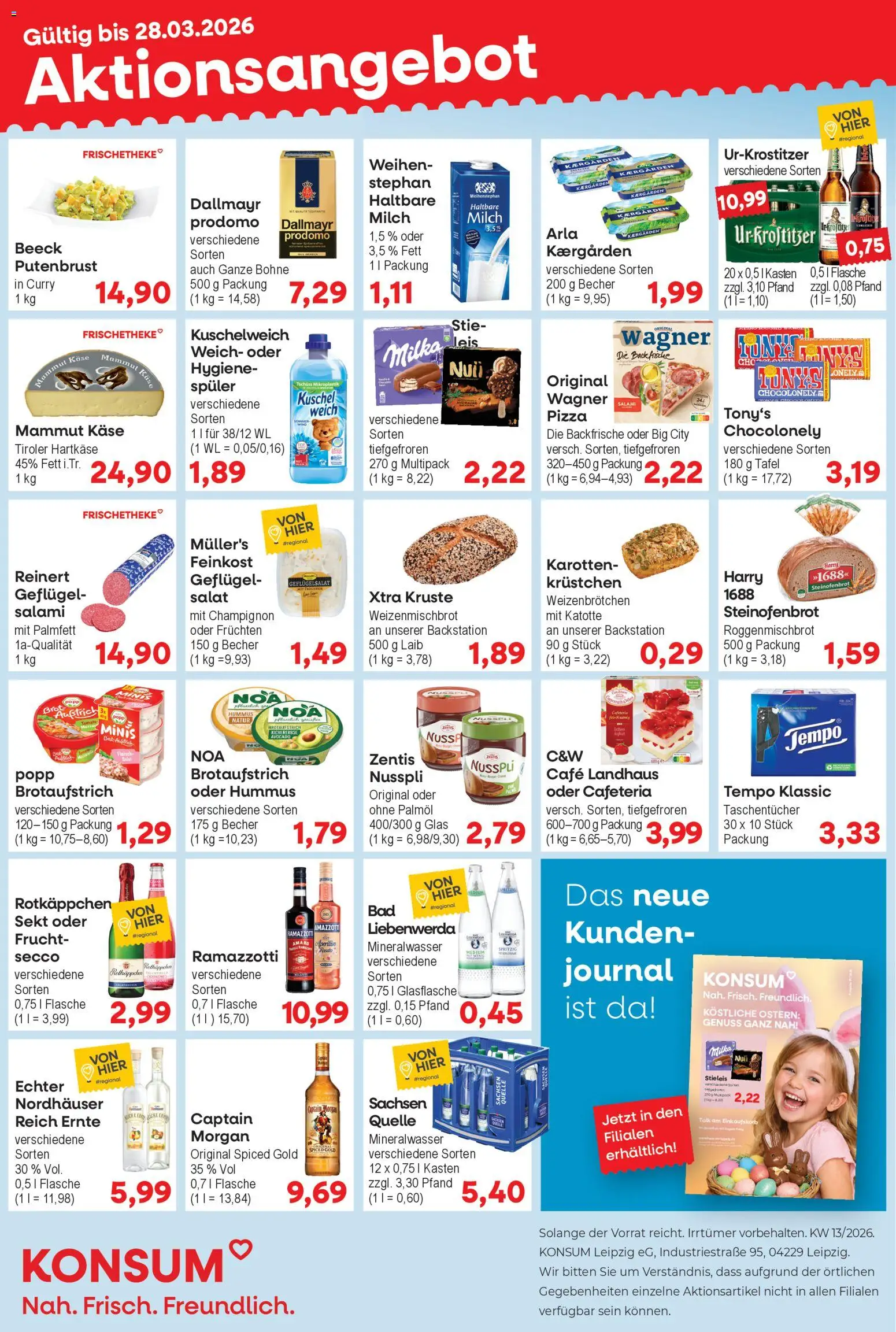 Vorschau von dem Prospekt des Geschäftes KONSUM Leipzig, gültig ab dem 23.03.2026
