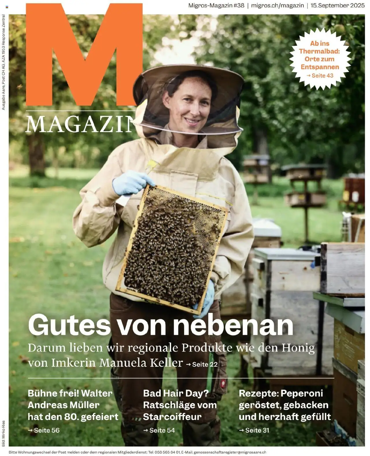 Migros Magazin ab 16.09.2025 - Seitennummer 1