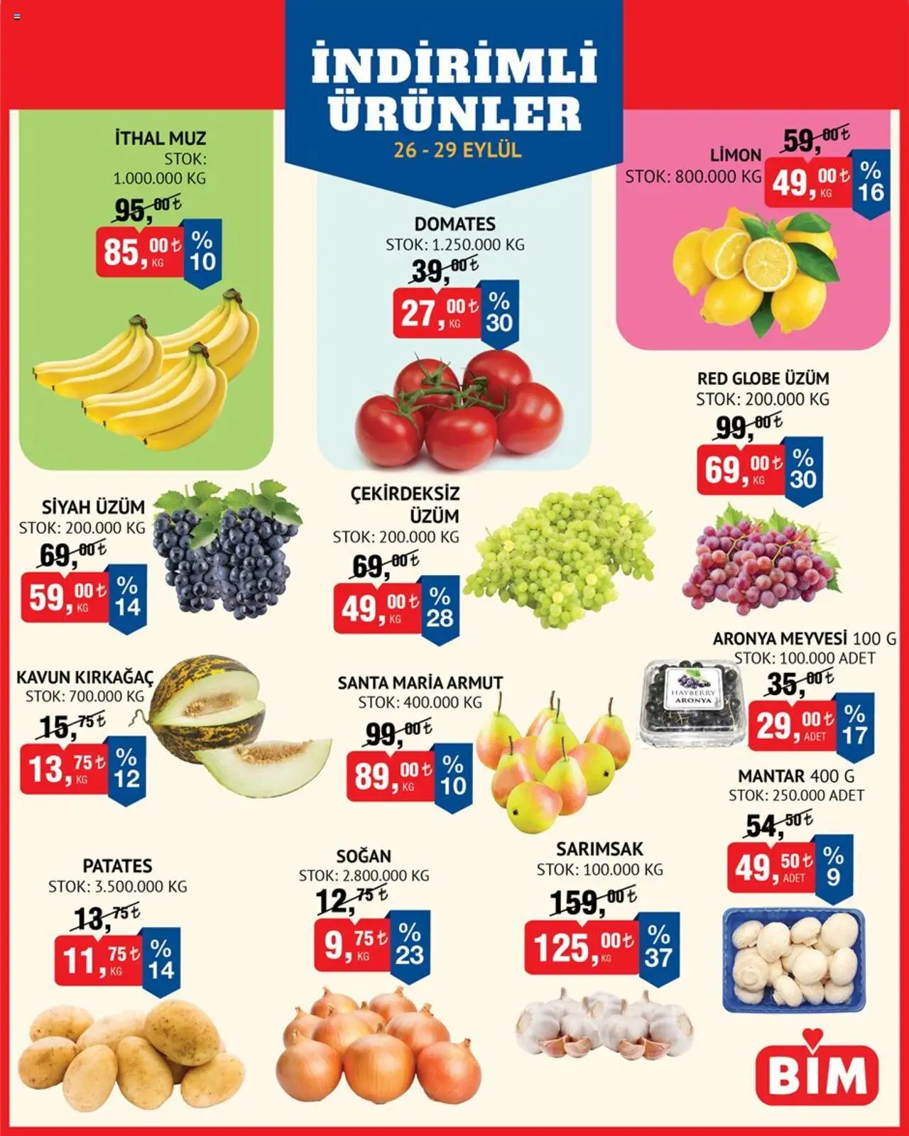 BİM Katalog bu hafta (26 Eylül 2025) - Aktüel Broşür - Sayfa numarası 1