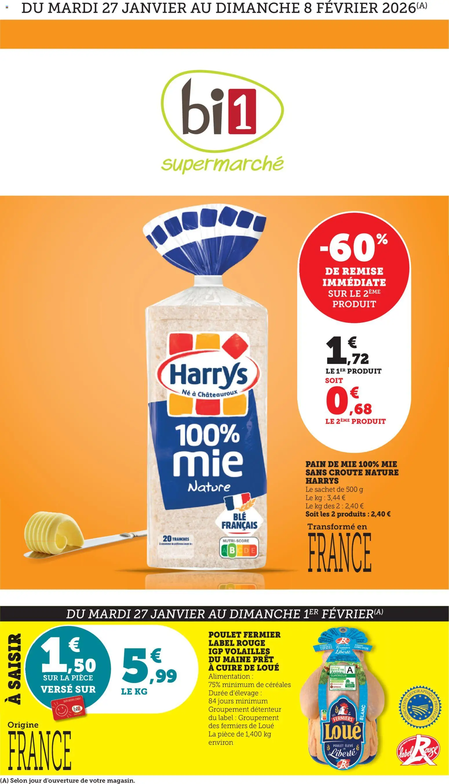 Prévisualisation de Prospectus du magasin bi1 formulaire valide 27/01/2026