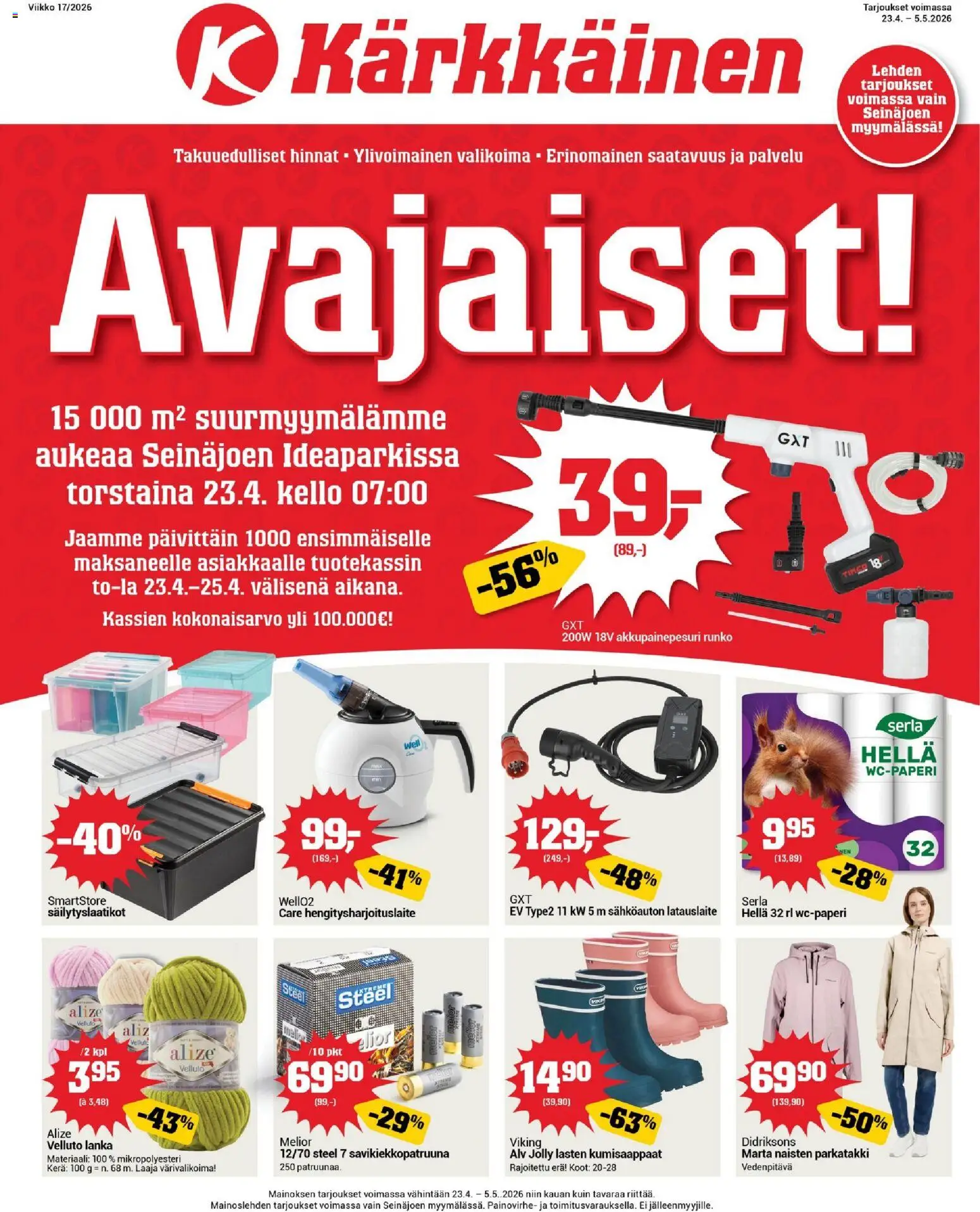 Kaupan Kärkkäinen Kärkkäinen tarjoukset - Seinäjoen alue esikatselu, voimassa 23/04/2026