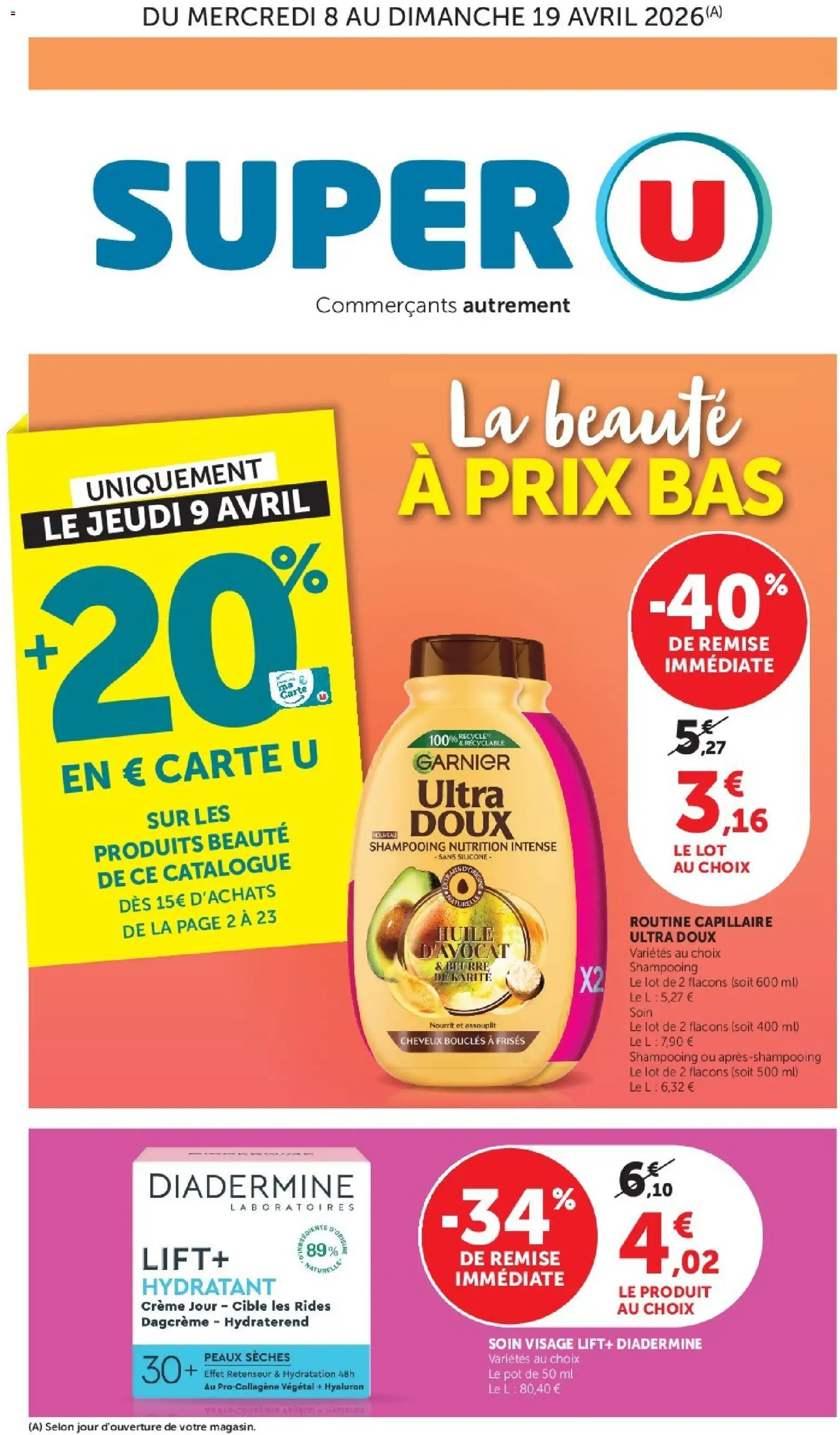 Prévisualisation de Super U catalogue du magasin Super U formulaire valide 08/04/2026