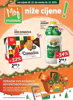 Pregled letka Moj Studenac trgovine Studenac vrijedi od 10.12.2025