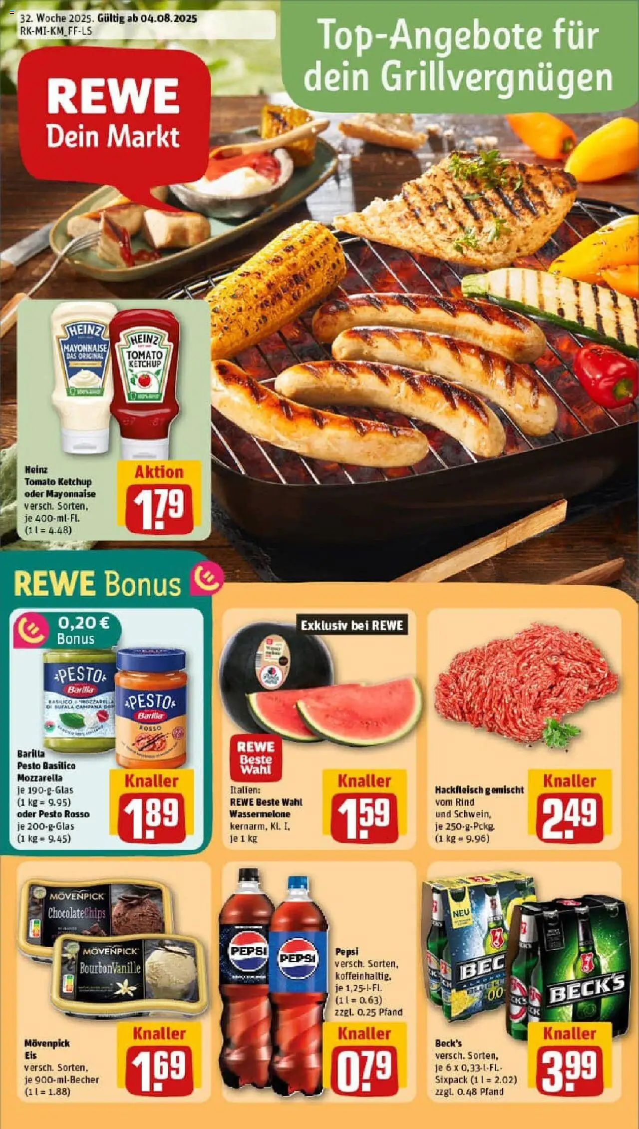 REWE Prospekt ab 03.08.2025 nächste Woche - Prospekt Darmstadt/Eberstadt	