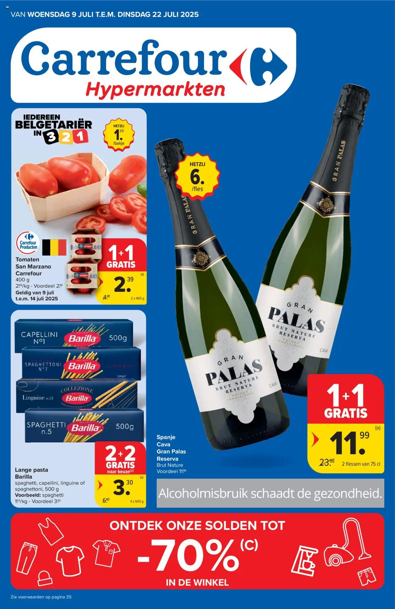 Carrefour shop Folder week 28 geldig vanaf 09/07/2025 - Paginanummer 1