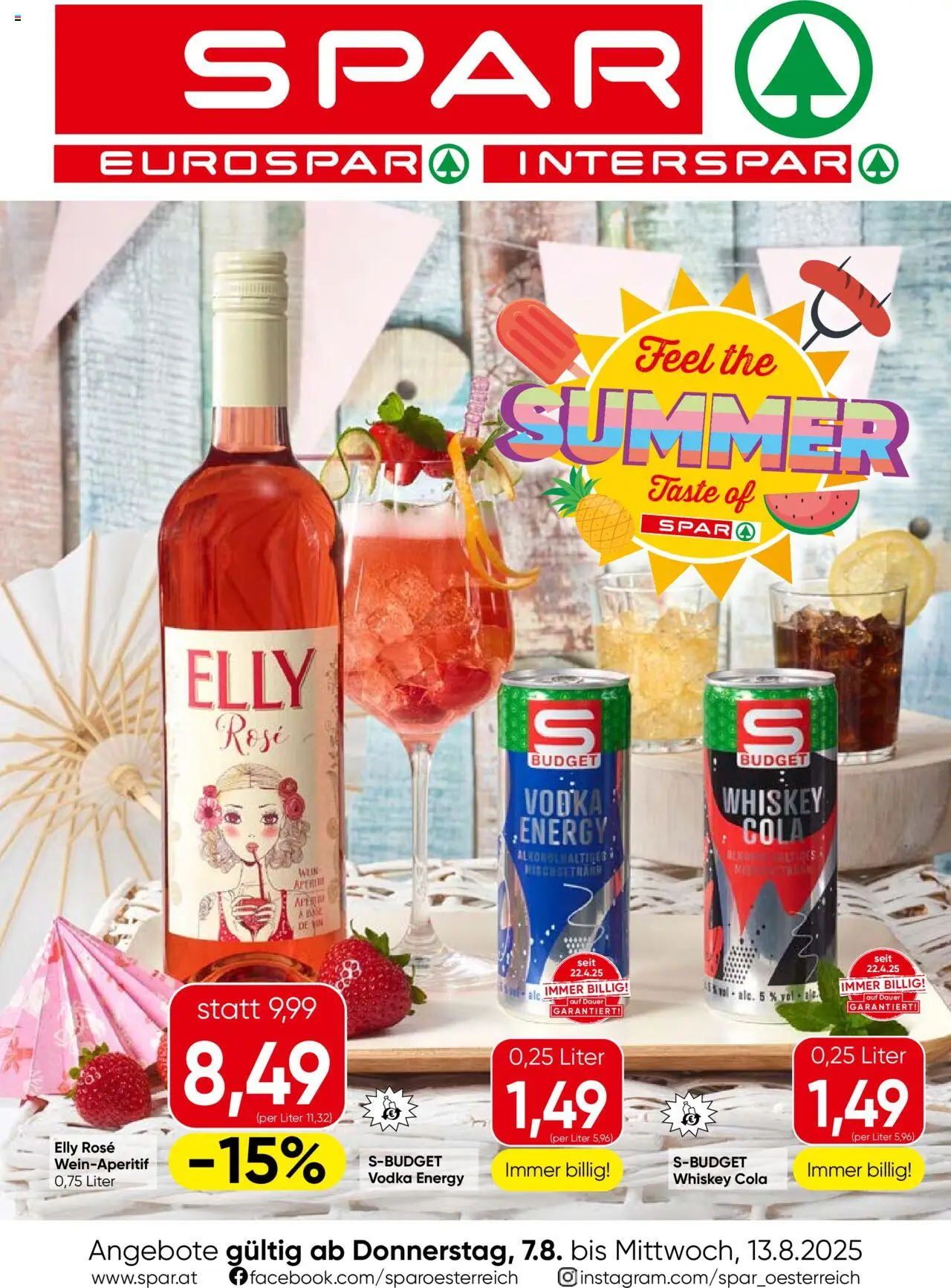  SPAR Flugblatt 07.08.2025 - Prospekt "Niederösterreich Sommer" - Seite 1
