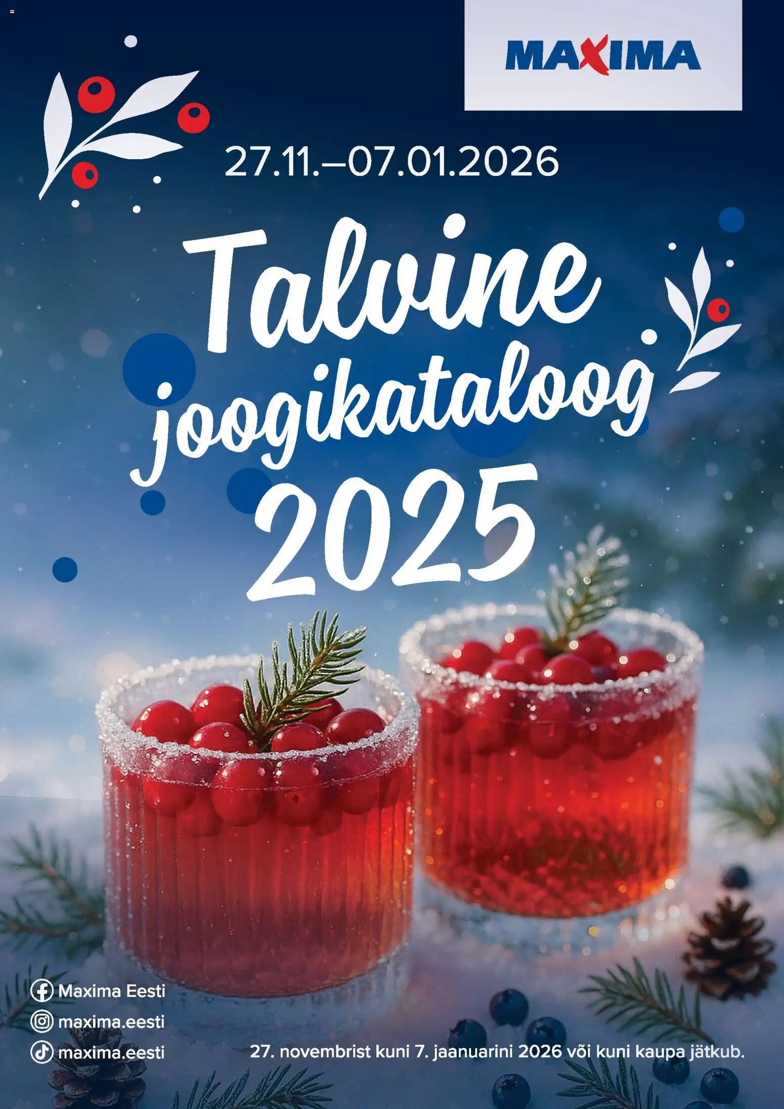 Maxima kliendilehe eelvaade alates 27.11.2025