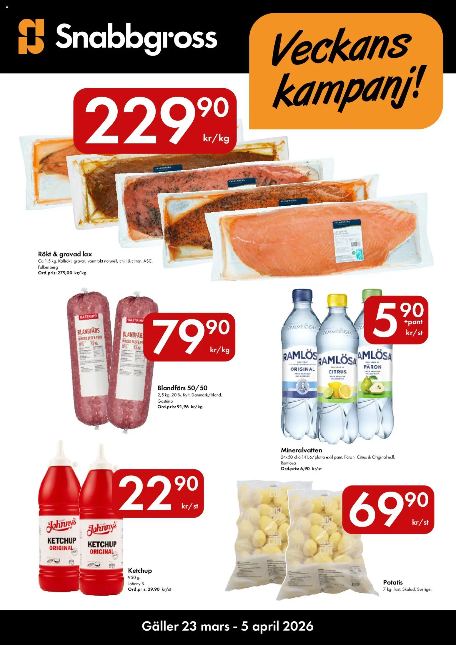 Förhandsgranska reklamblad Snabbgross erbjudanden från butik Snabbgross gäller från 23/03/2026