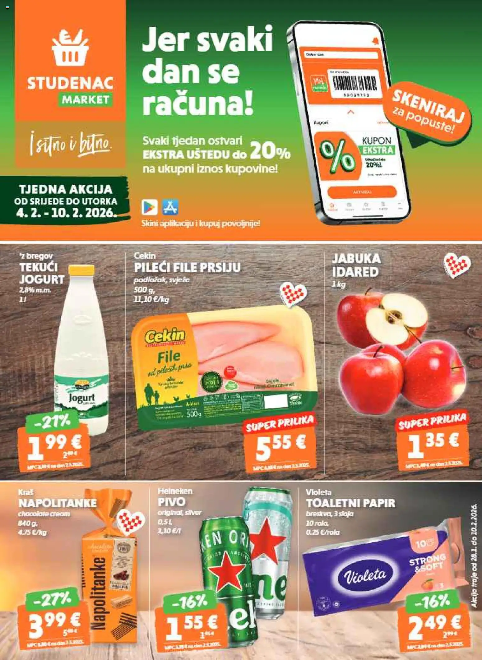 Pregled letka Katalog trgovine Studenac vrijedi od 04.02.2026