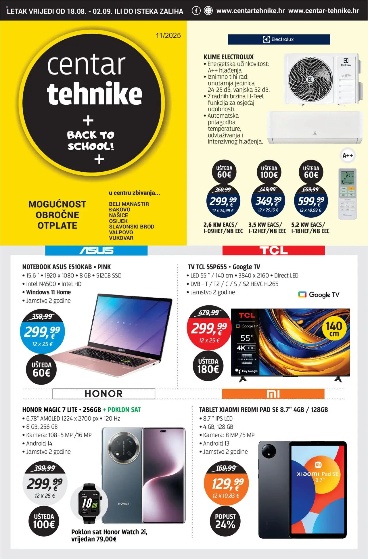 Centar Tehnike aktualni Katalog vrijedi od 18.08.2025 - tjedna akcija broj stranice 1