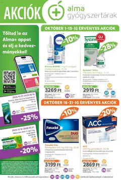 Ajánlatok a közelben - Alma újság érvényessége 2025.10.31-ig megtekintése, amely érvényes 2025.10.13.-től