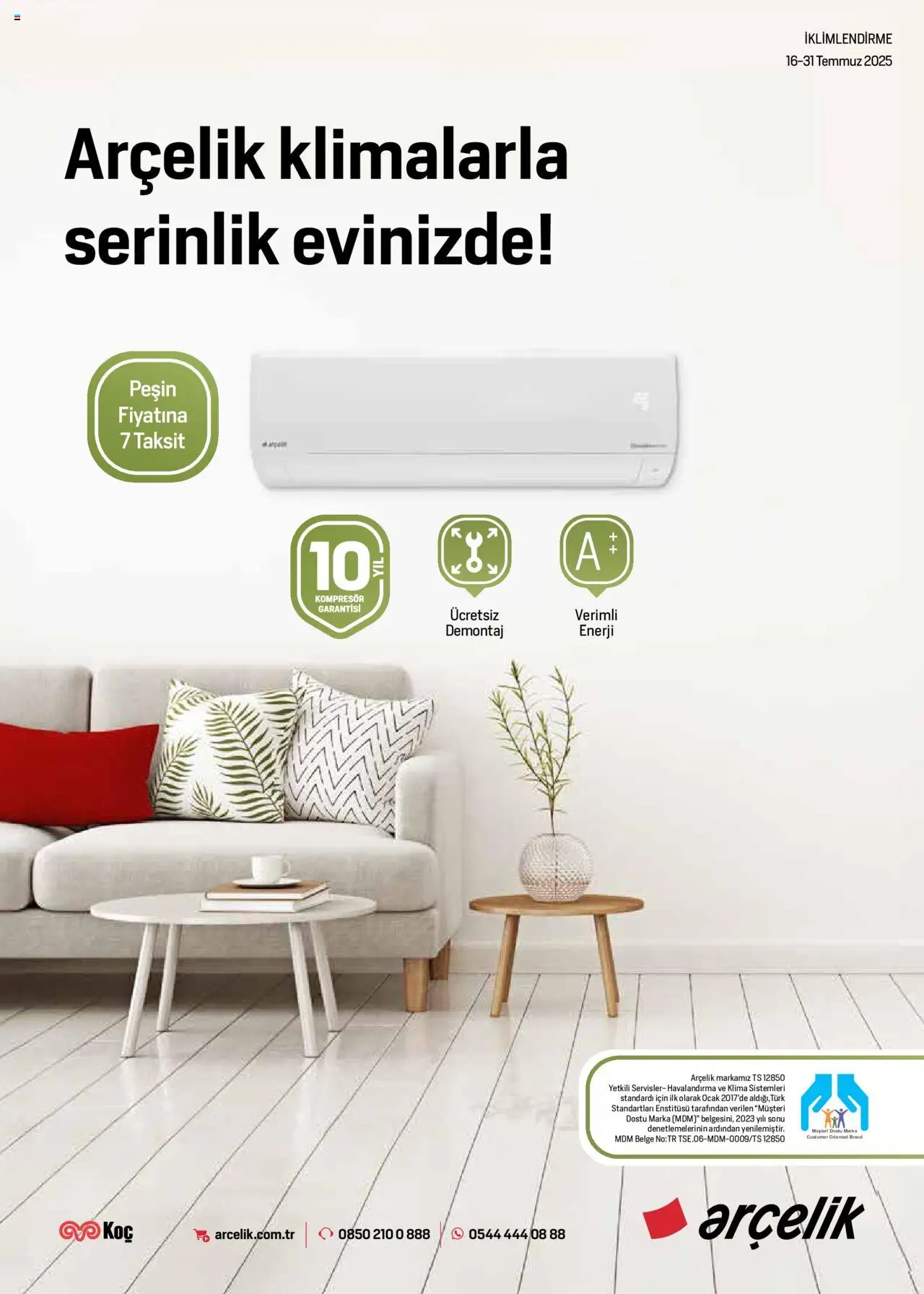 Arçelik İklimlendirme Kataloğu (16 - 31 Temmuz 2025) - Sayfa numarası 1