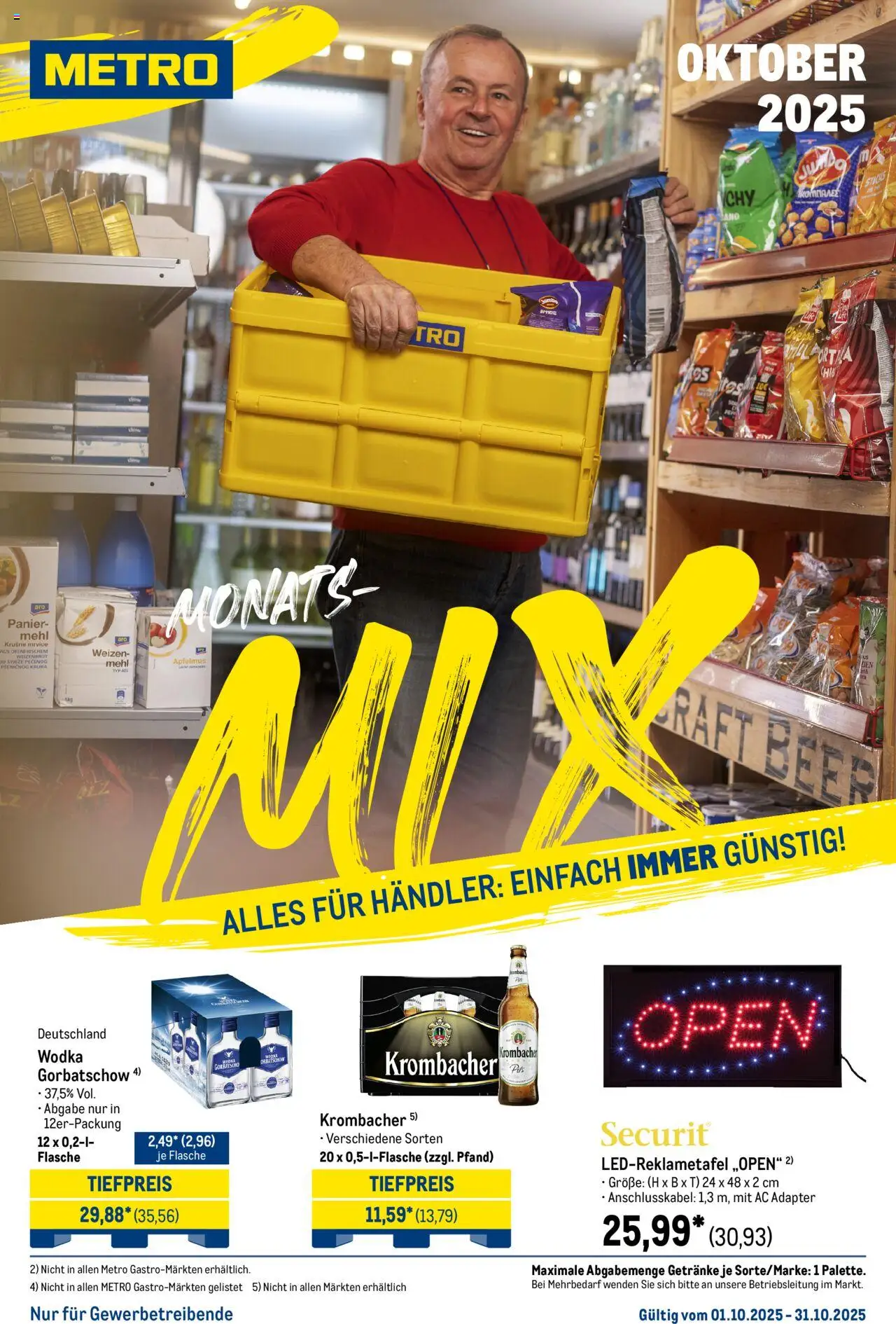 Metro Prospekt ab 01.10.2025 - Monats-Mix