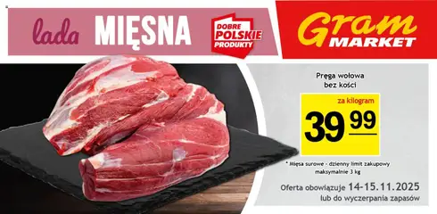 Pogląd gazetki "Lada Mięsna" ze sklepu Gram Market ważnej od 12.11.2025