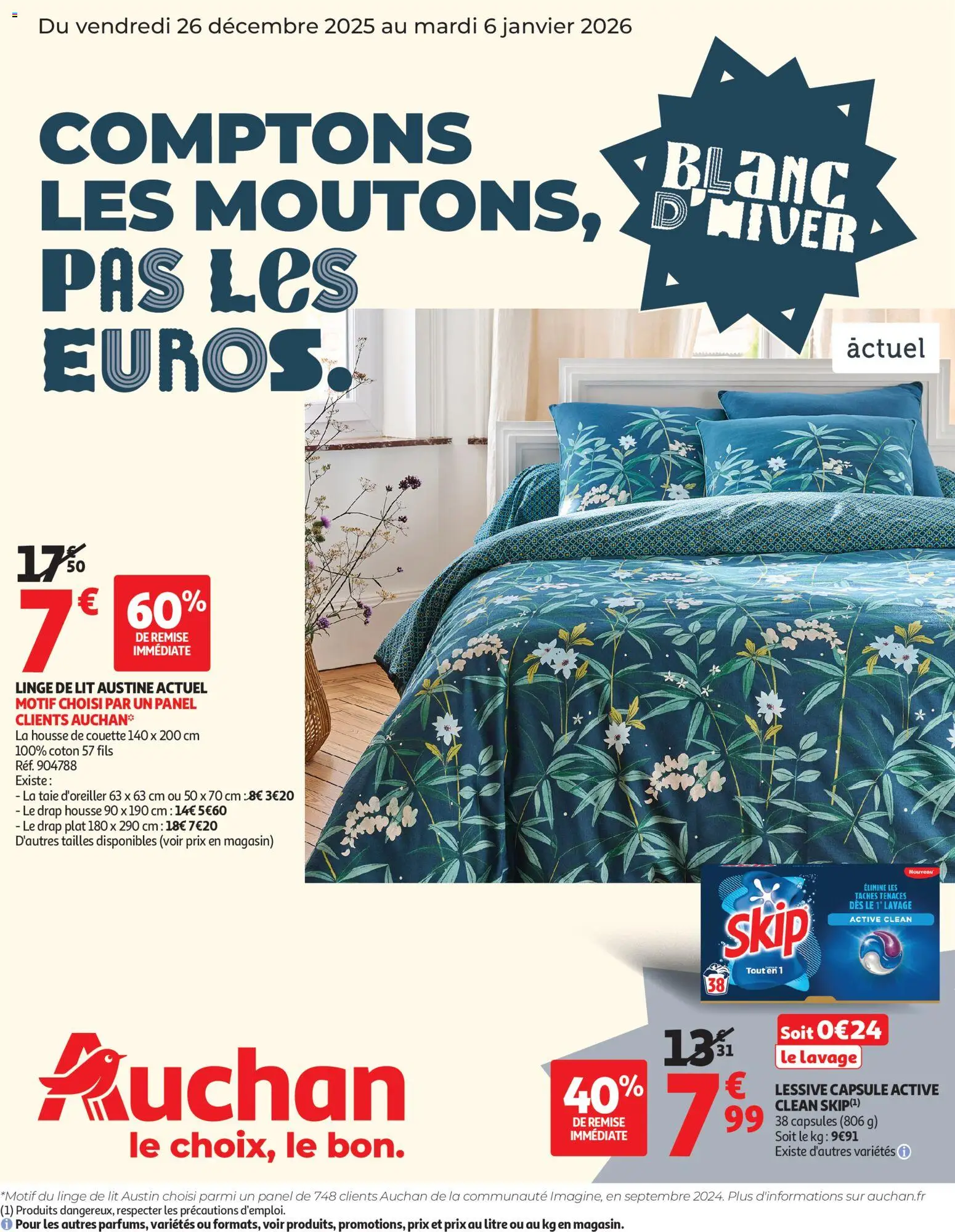 Prévisualisation de Blanc d'hiver du magasin Auchan formulaire valide 26/12/2025
