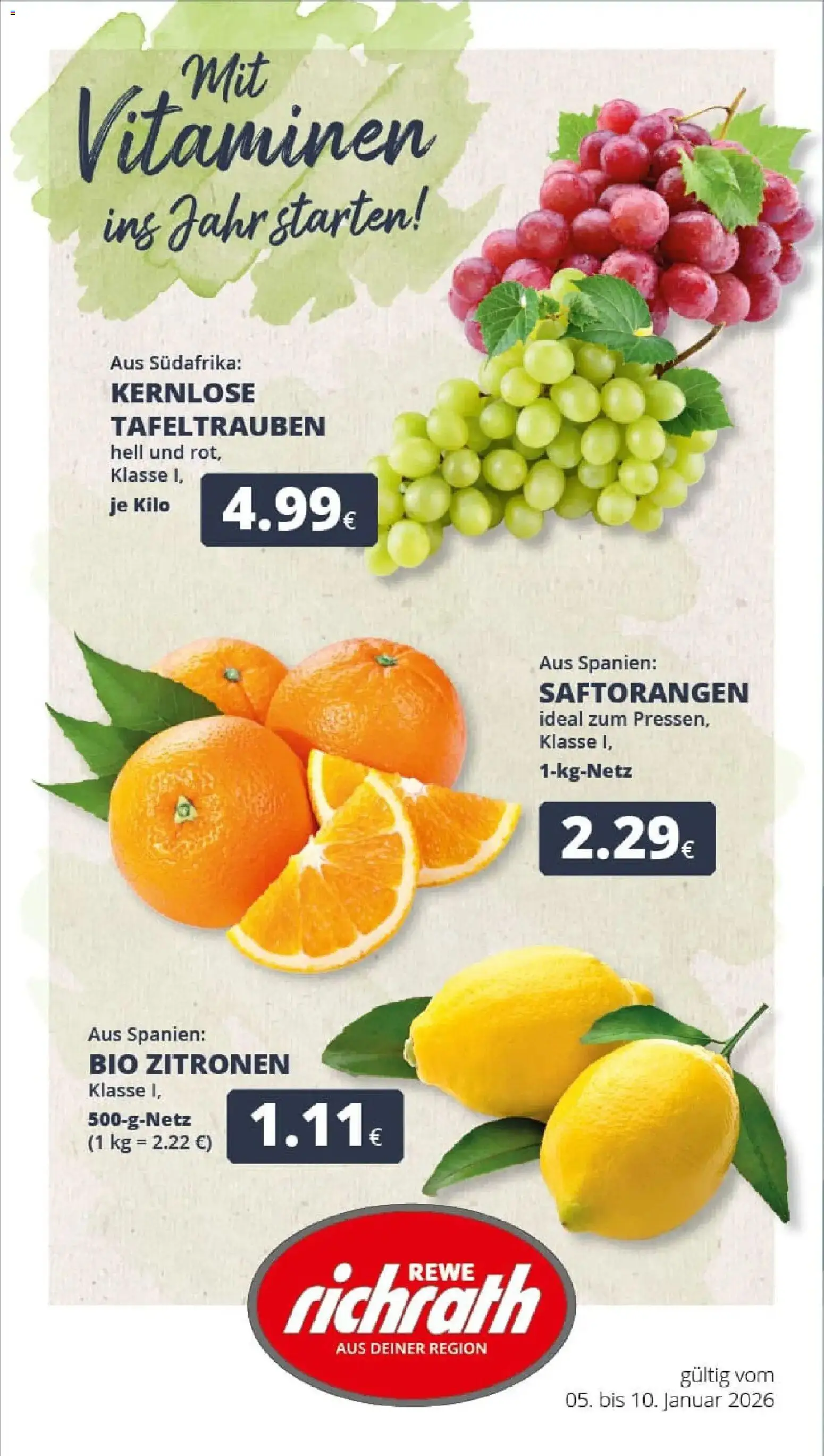 Vorschau von dem Prospekt des Geschäftes Rewe, gültig ab dem 04.01.2026