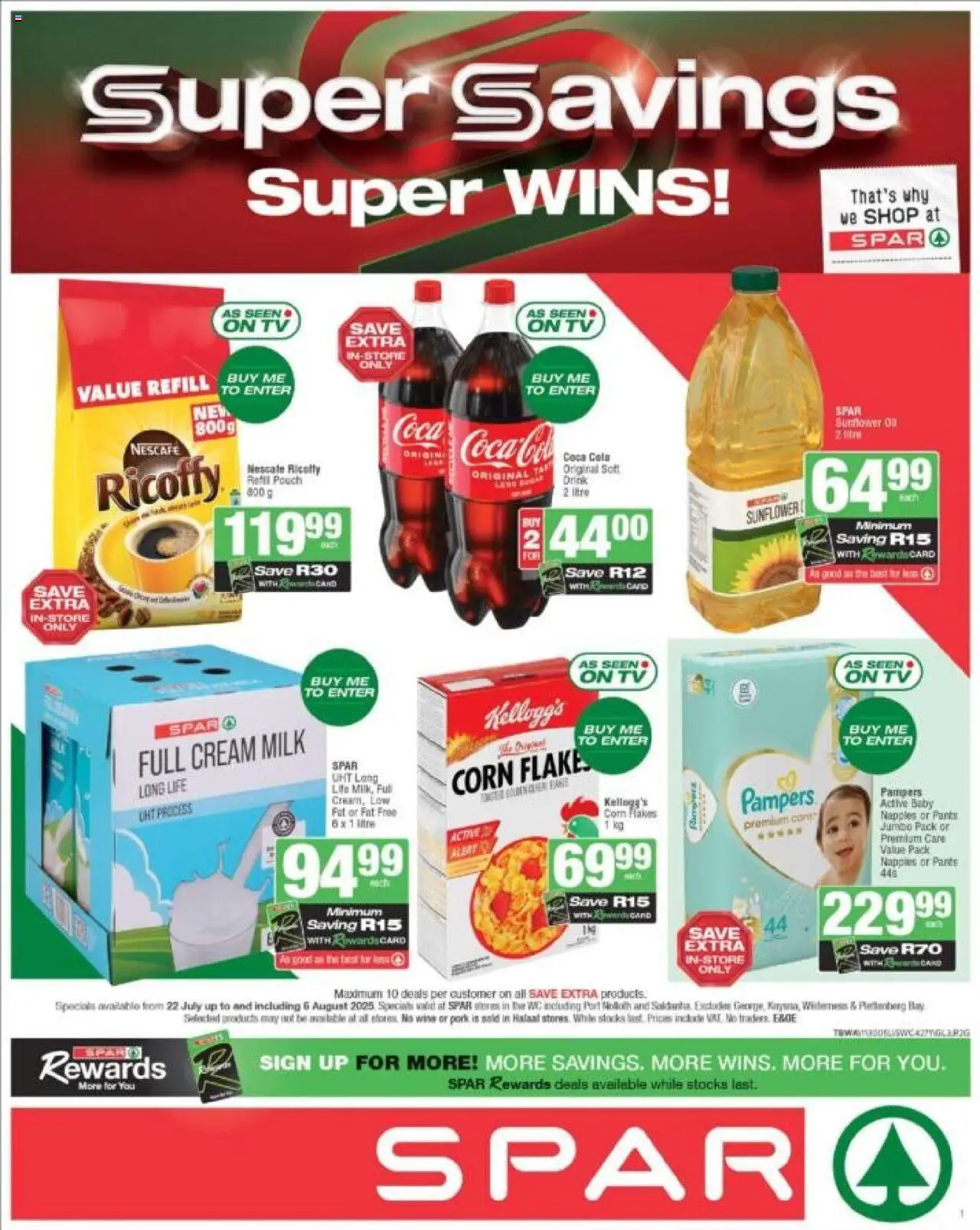 Spar Western Cape - Weekly Specials from 22/07 - 06/08/2025 > Promotions