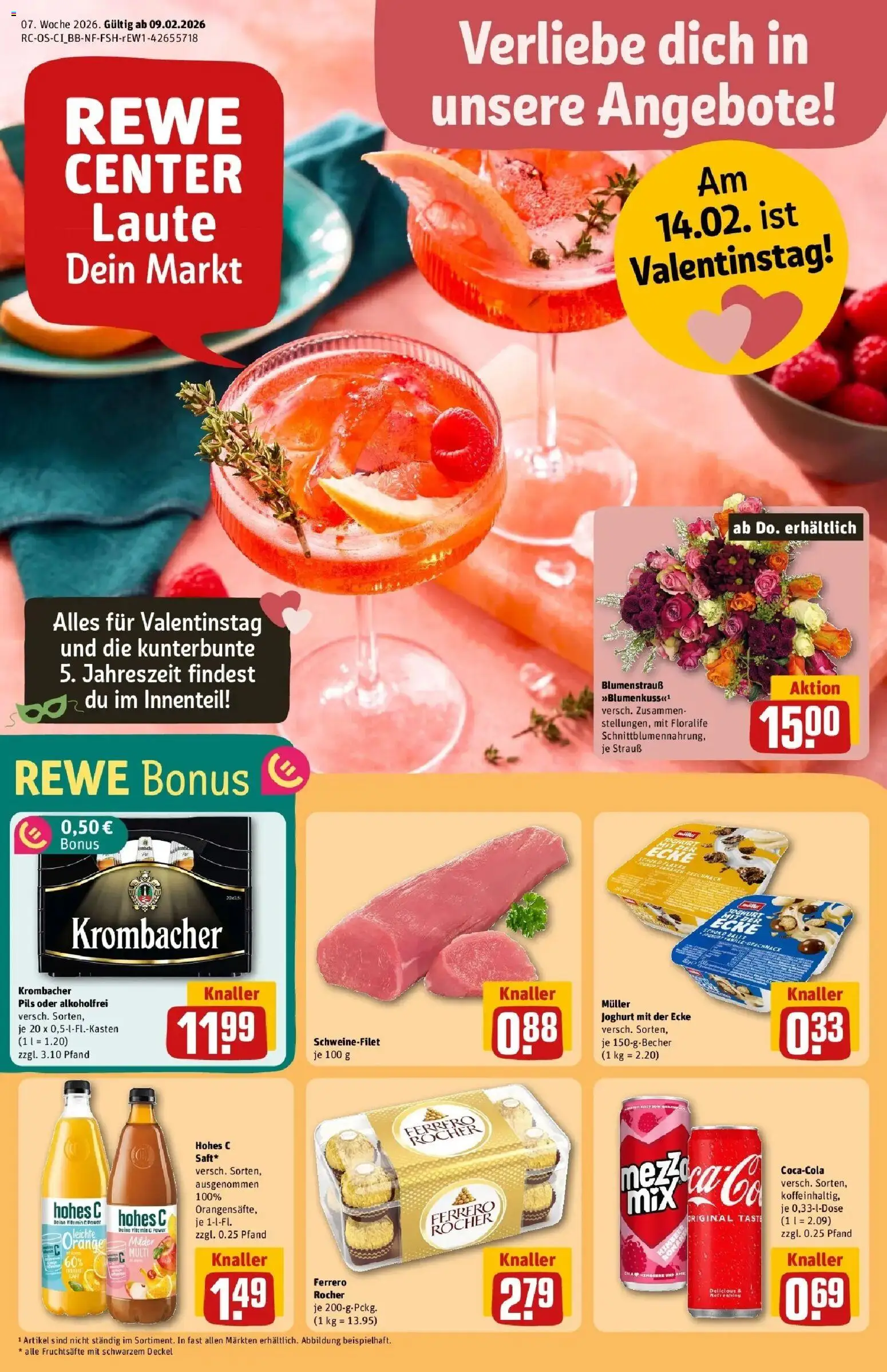 Vorschau von dem Prospekt des Geschäftes Rewe, gültig ab dem 09.02.2026
