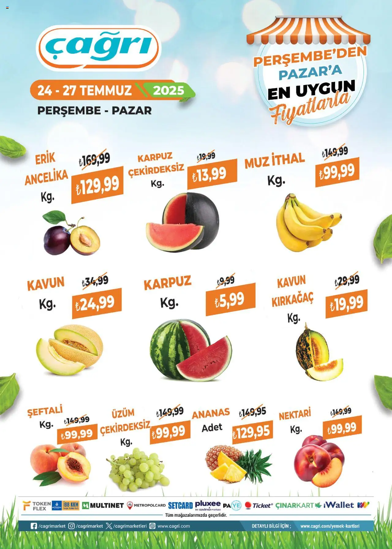 Çağrı Market Manav Katalog (24 Temmuz 2025) - Indirim, Broşür - Sayfa numarası 1