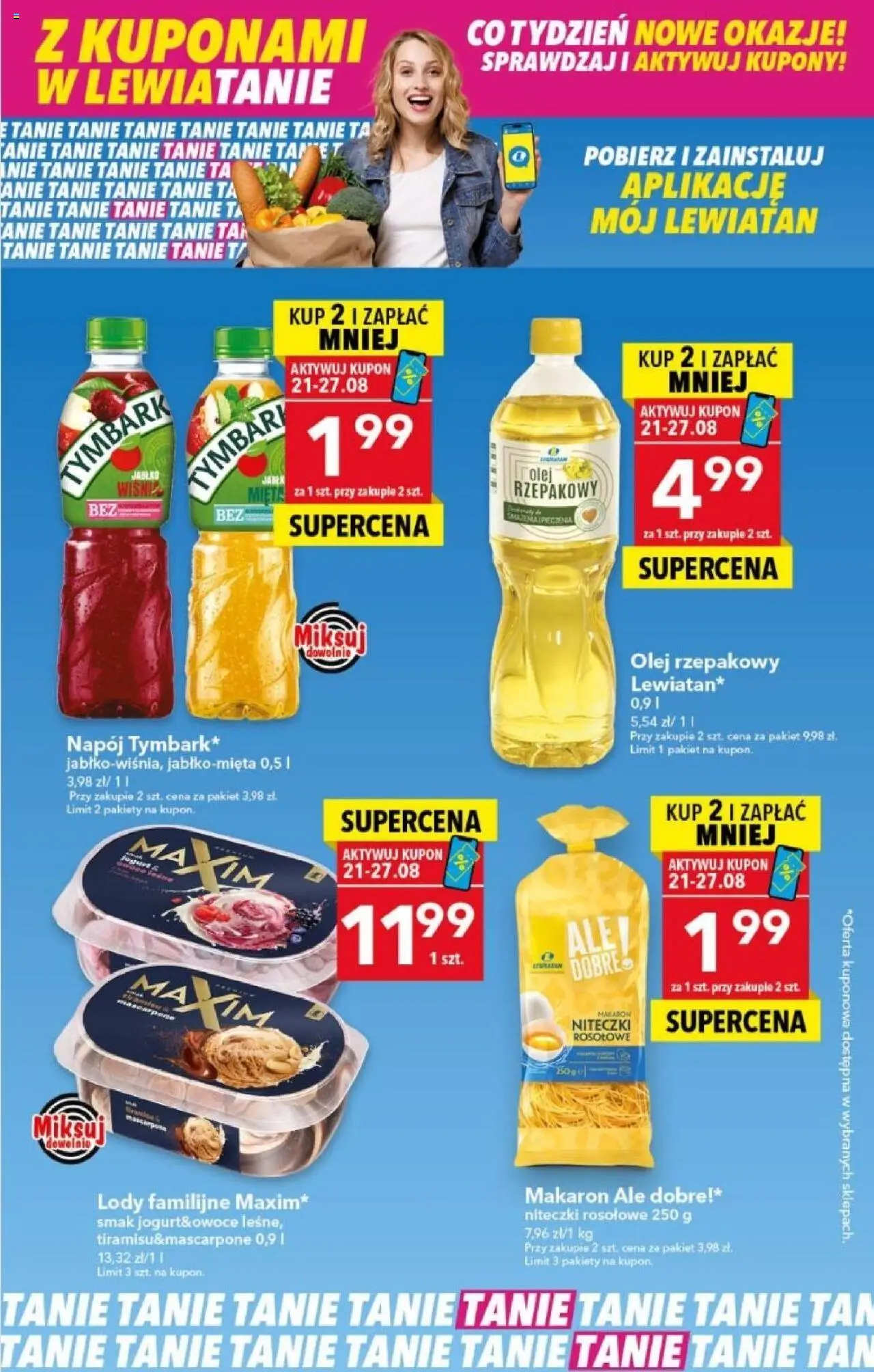 Lewiatan gazetka od 21.08.2025 - Promocje "Z Kuponami w Lewiatanie" - Numer strony 1