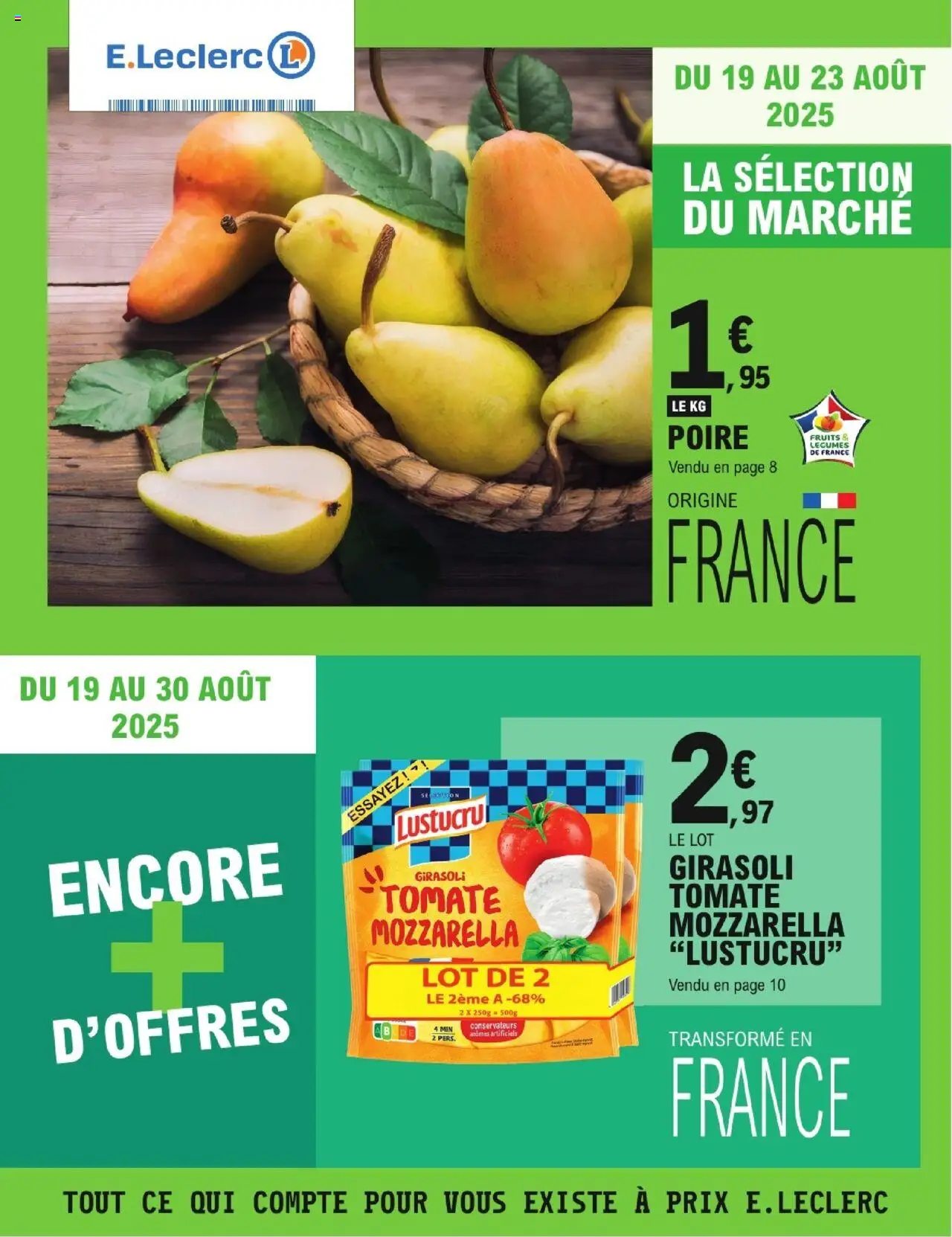 Catalogue de la sélection du marché de la boutique E.Leclerc valable du 19/08/2025 - Page numéro 1