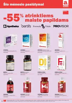 Apotheka parduotuvės leidinio Leidinys galiojančio nuo 2025.11.01 peržiūra | puslapis: 2