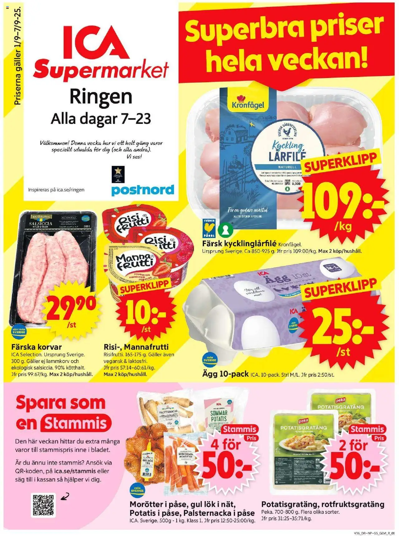 Stockholm är giltig 01/09 2025 > Veckans Erbjudanden gäller från 01/09/2025 till 07/09/2025 sidnummer 1