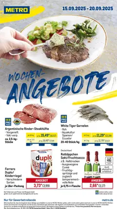 Vorschau von dem Prospekt des Geschäftes Metro, gültig ab dem 15.09.2025