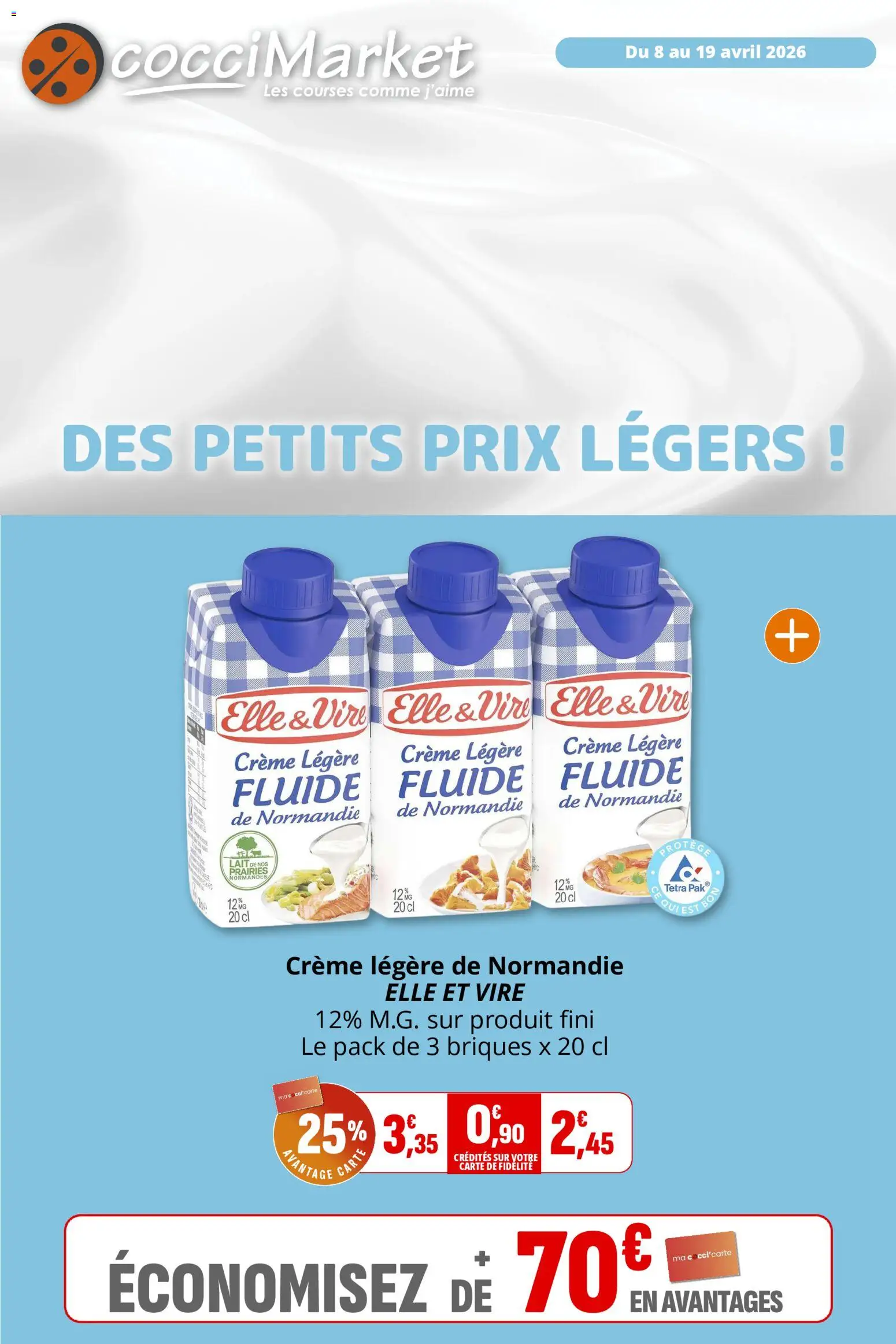 Prévisualisation de Coccinelle - Market du magasin Coccinelle formulaire valide 08/04/2026 - Lait, Crème, Briques, Crème légère