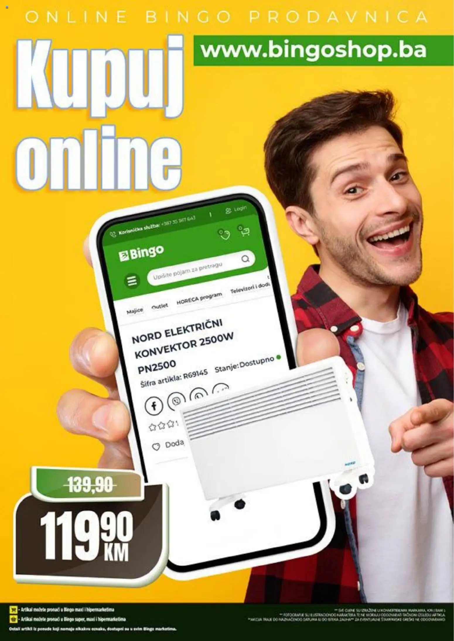 Pregled letka Top ponuda za kraj sedmice trgovine Bingo vrijedi od 2026.01.08