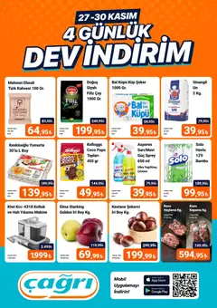 Çağrı Market 4 Günlük Dev İndirim 27.11.2025 - Broşürünün önizlemesi