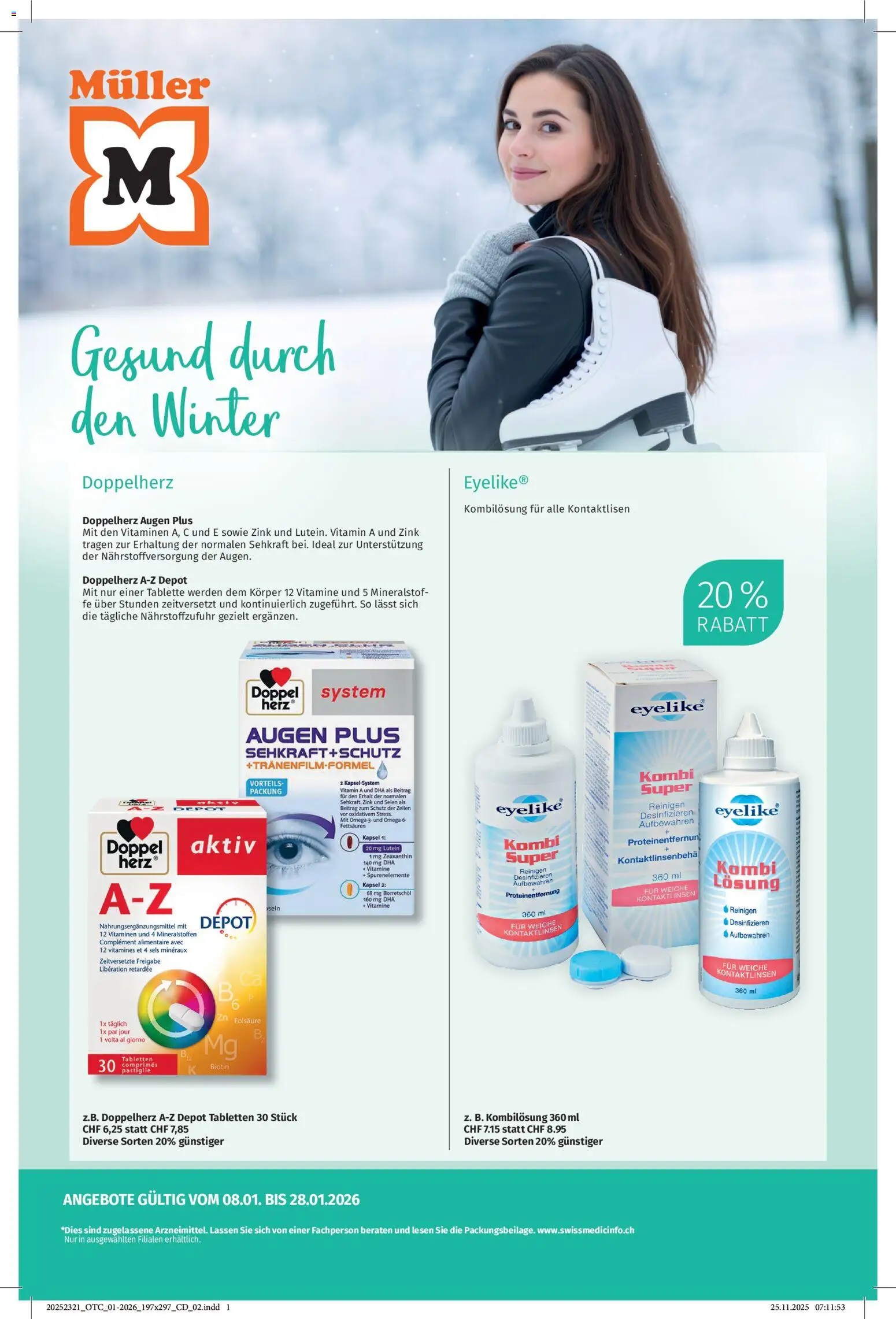 Vorschau des Merkblatts Aktionen Gesund vom Shop Müller gültig von 08.01.2026 bis 28.01.2026 - Tablette, Kapsel