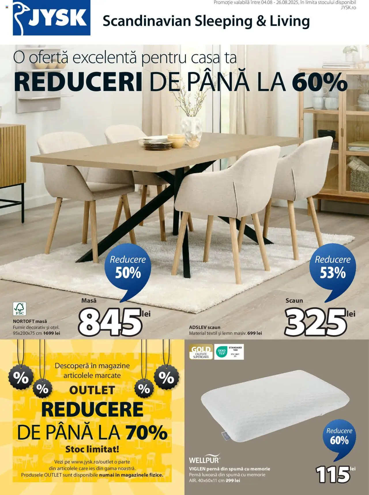 Catalog JYSK Romania de la 04.08.2025 - Online oferta - Pagină 1