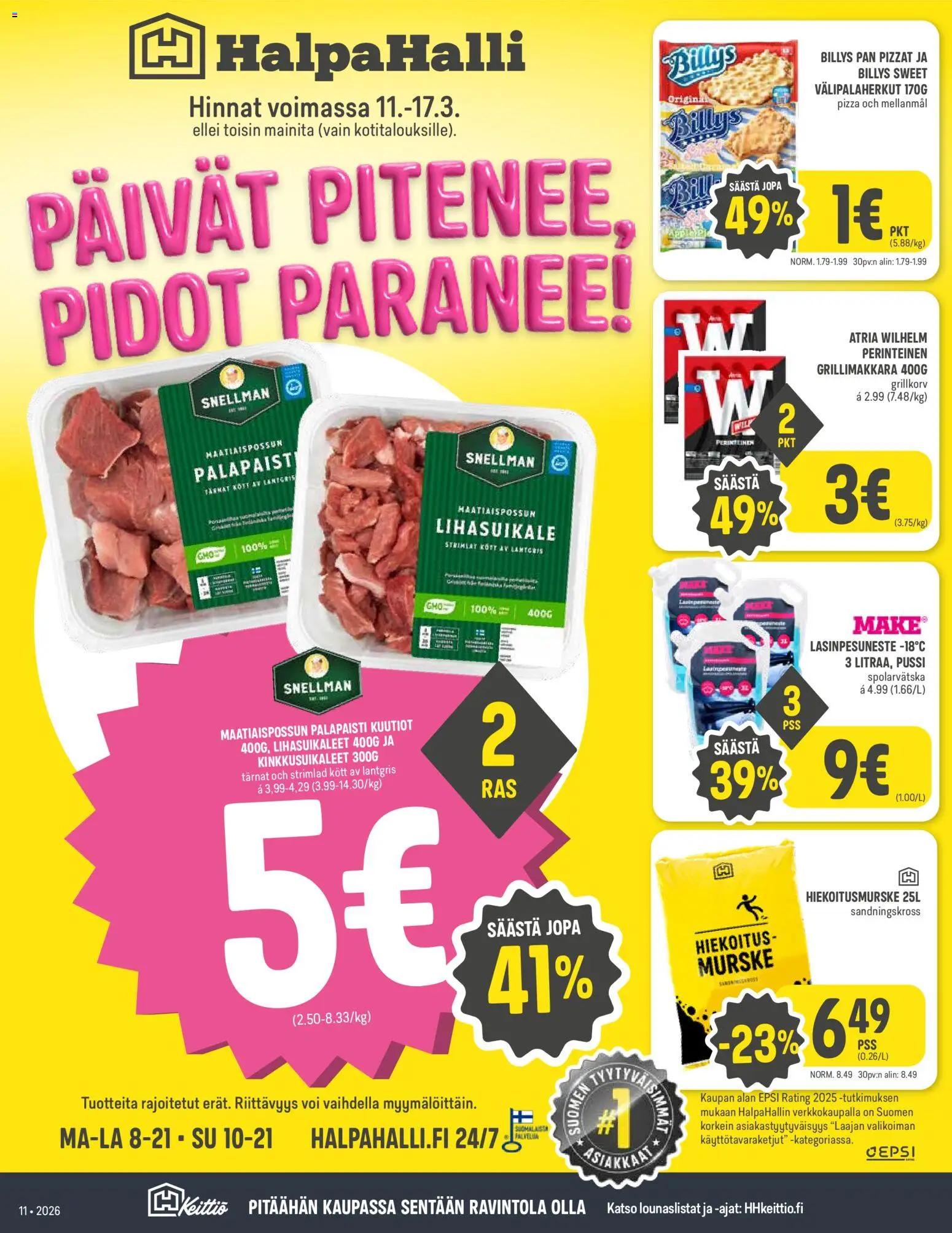 Kaupan Halpa Halli Halpa Halli tarjoukset esikatselu, voimassa 11/03/2026