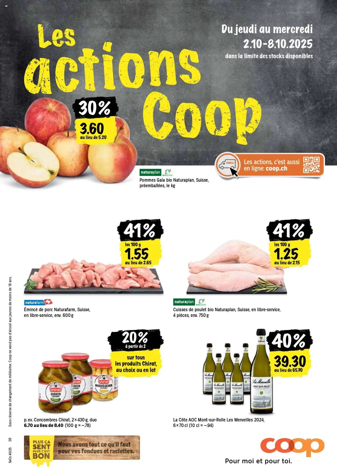 Coop Les actions de la semaine ab 02.10.2025 - Nächste woche - Seitennummer 1