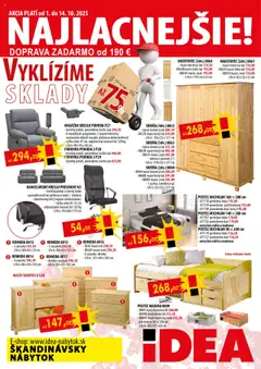 Náhľad IDEA nábytok letáku platného od 01.10.2025
