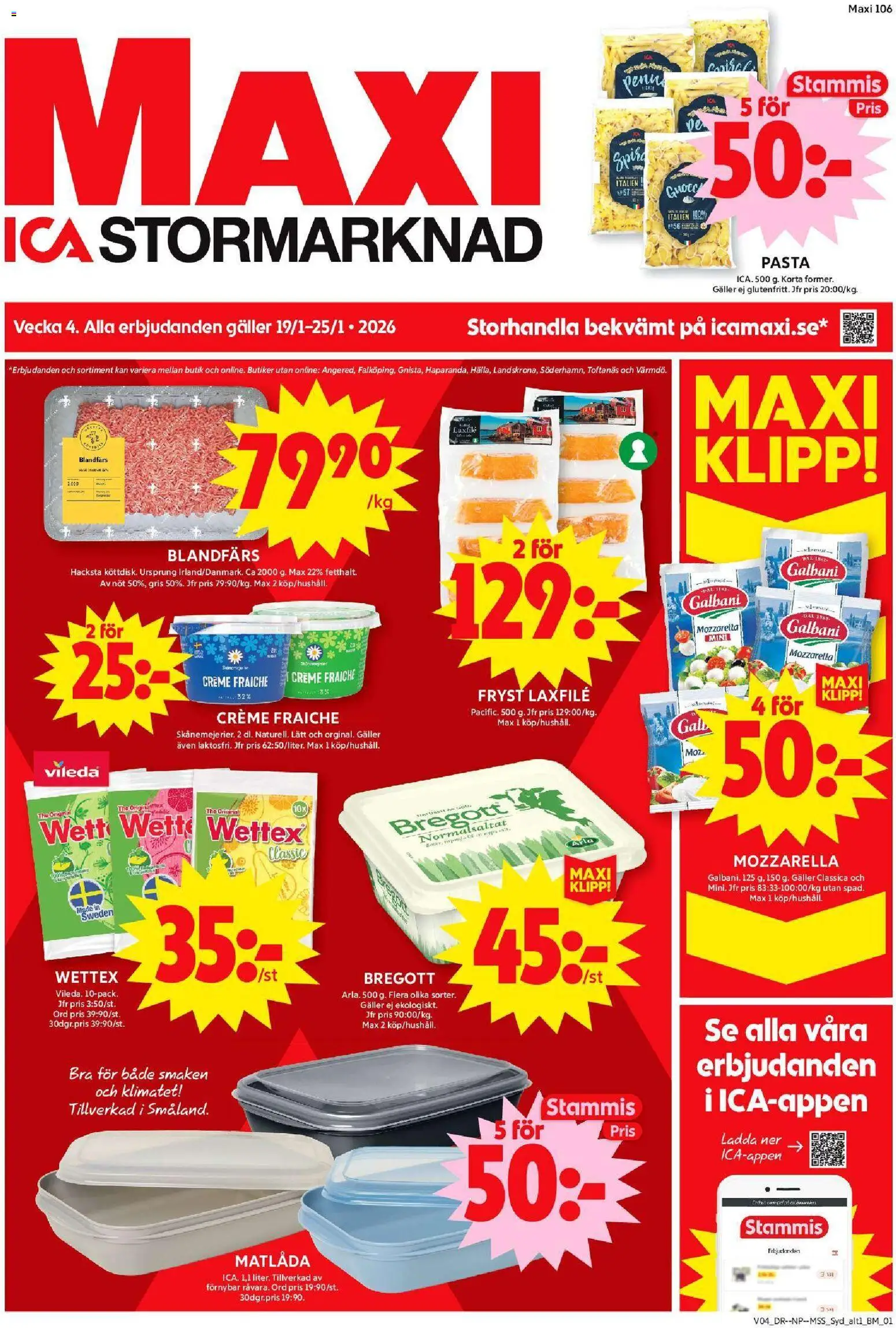 Förhandsgranska reklamblad Malmö från butik ICA Maxi gäller från 19/01/2026